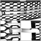 Chrome Black Honeycomb Mesh Front Grille for Chevy Silverado 1500 (2019–2022)