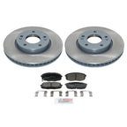 Front Rotors & Bosch QuietCast Ceramic Brake Pads Kit for Kia Forte (2014–2020)