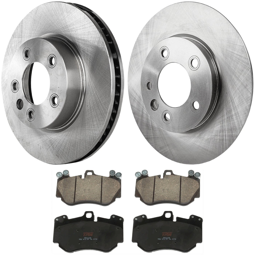 Set of 2 Brake Disc and Pad Kits for Porsche Cayenne