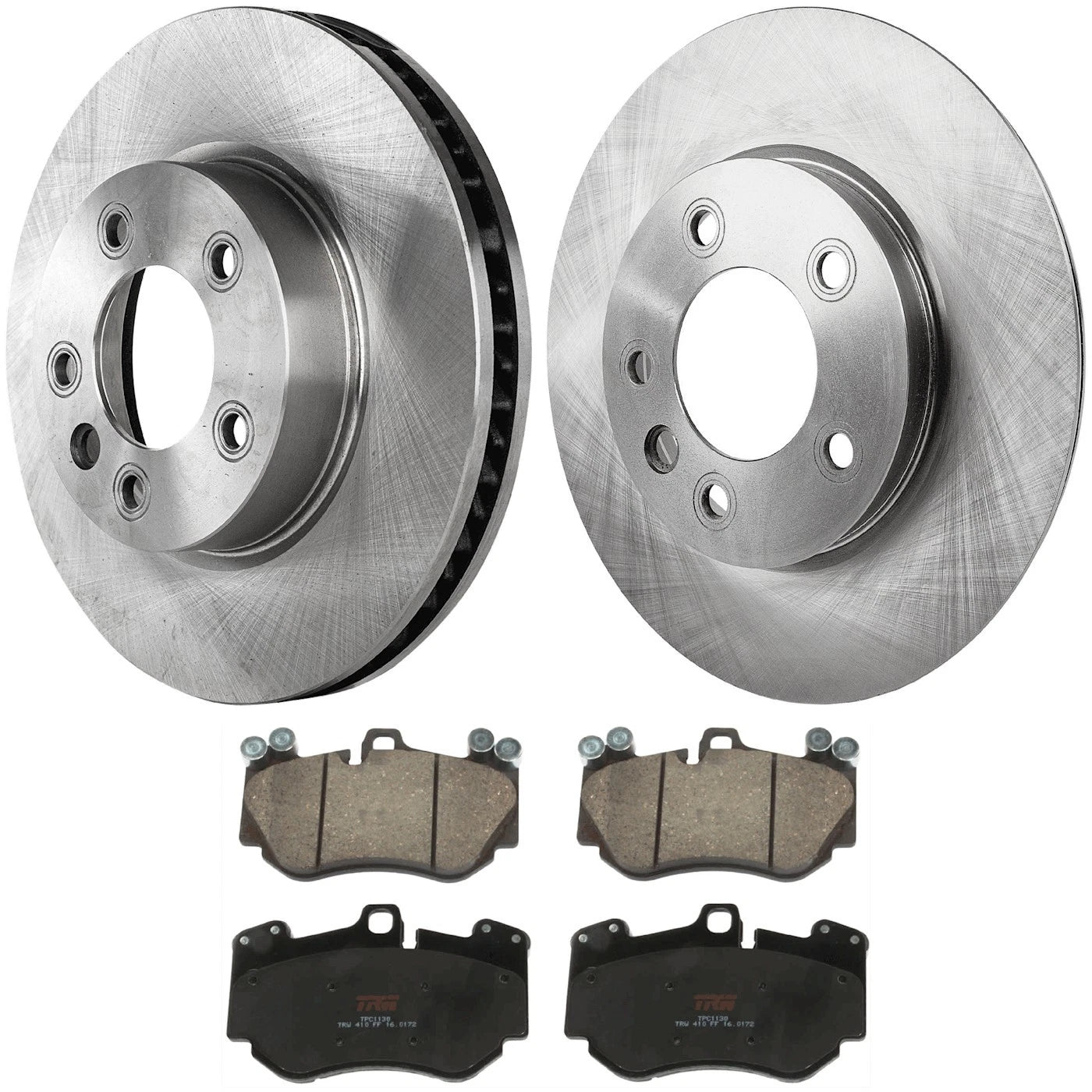 Set of 2 Brake Disc and Pad Kits for Porsche Cayenne
