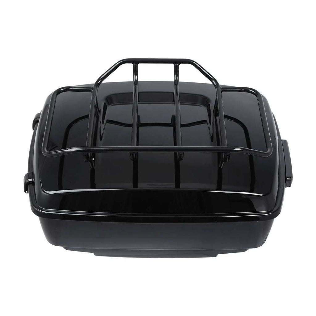 Black King Trunk Backrest Luggage Rack for Harley Touring (2009–2013)