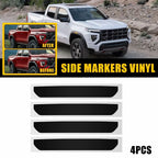 Set of 4 Black Vinyl Decals for GMC Canyon (2023–2025) Side Marker Light Tint
