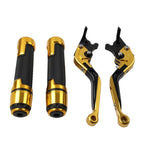 Gold Extendable Brake Clutch Lever Grip Set for BMW S1000R S1000RR (2010-2023)