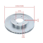 Set of 2 Front Disc Brake Rotors + Brake Pads for Honda Accord (1998–2002) P-465