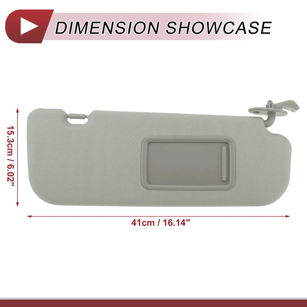 Right Passenger Side Sun Visor No. 852203X000TX for Hyundai Elantra (2011–2015)