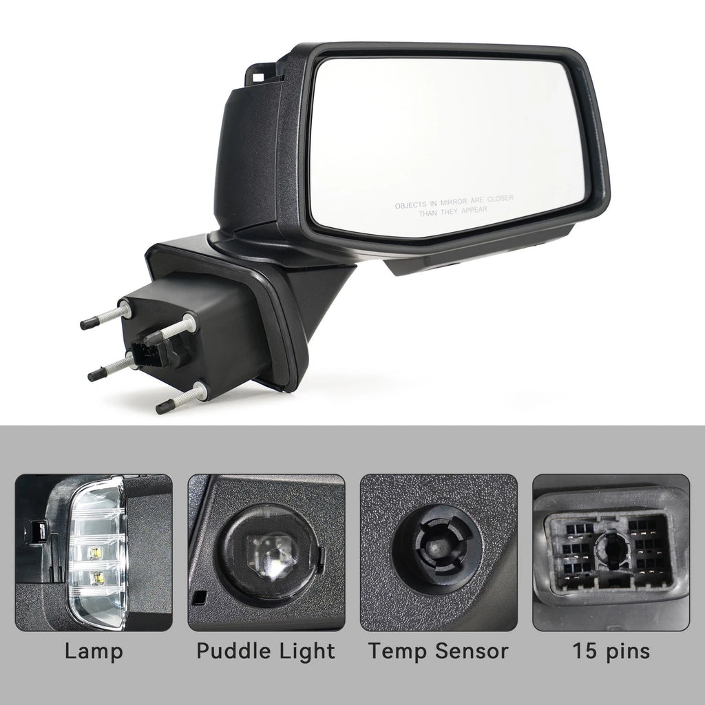 Heated Side Mirror with LED for Chevy Silverado 1500 (2019–2024) 15 Pins Right