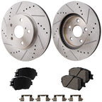 Brake Disc and Pad Kit for Toyota Camry (2002–2005) Cross-drilled