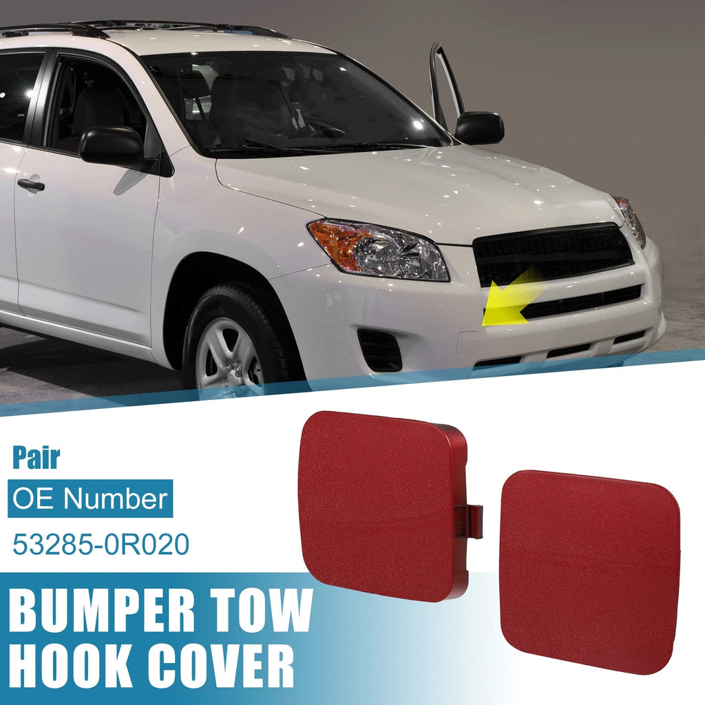Pair Front Tow Hook Cap 53285-0R020 for Toyota RAV4 (2009–2012)