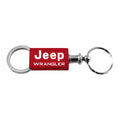 Red Anodized Aluminum Valet Keychain - Officially Licensed for Jeep Wrangler