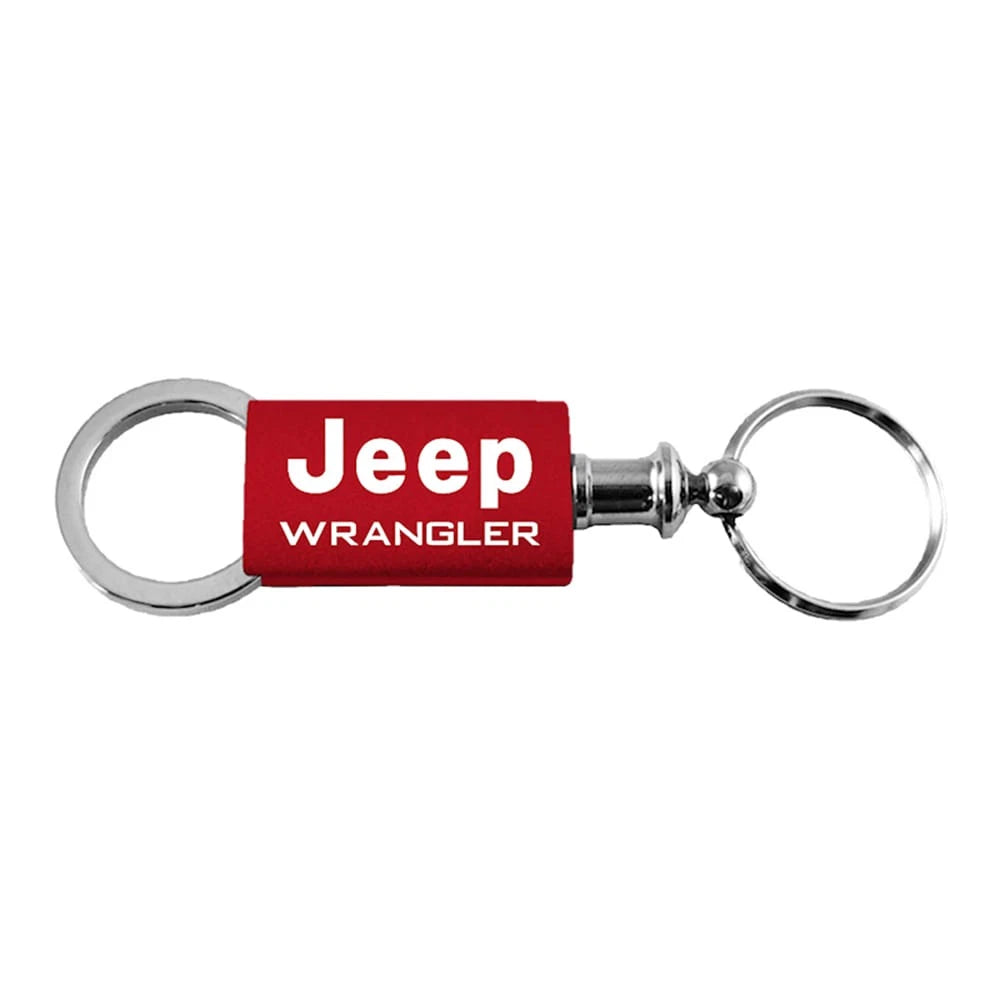 Red Anodized Aluminum Valet Keychain - Officially Licensed for Jeep Wrangler