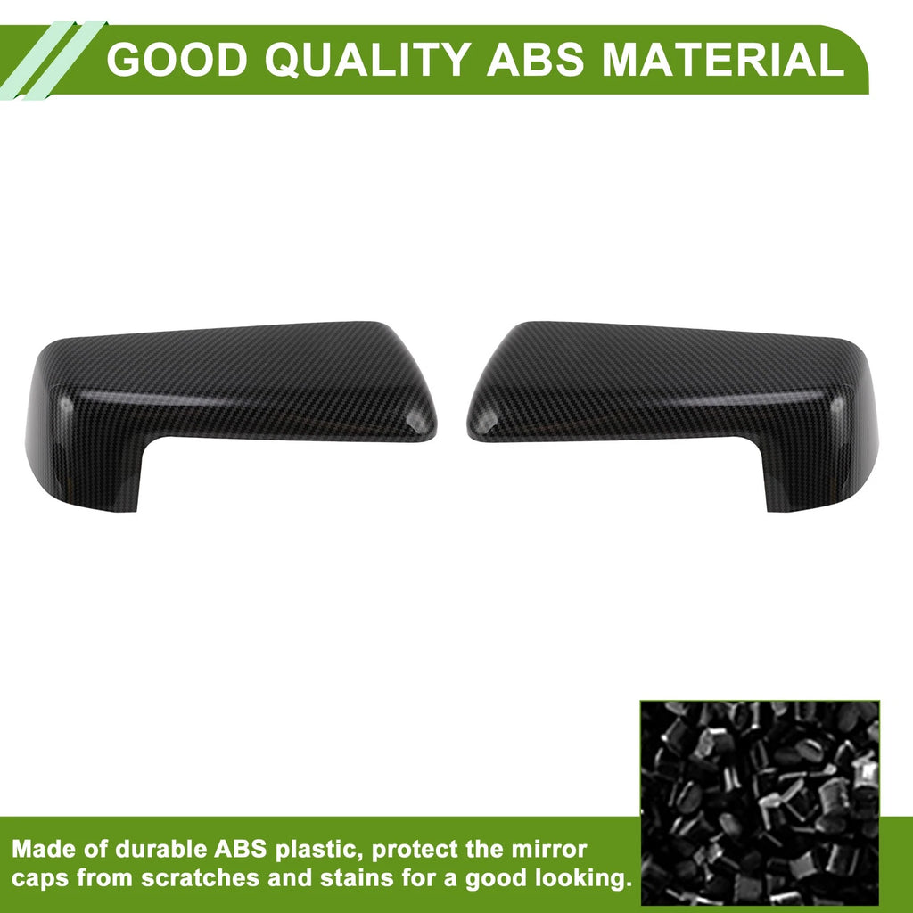 1 Pair ABS Mirror Cover Cap Carbon Grain for Chevy Silverado 1500 (2019) 84469252