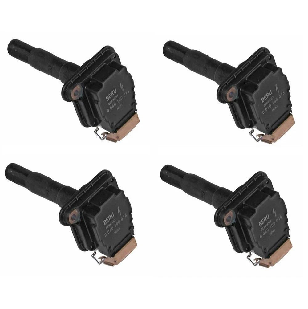 Set of 4 Ignition Coils for Audi A4 VW Passat (BERU OEM)