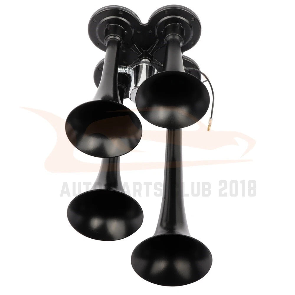 Universal 12V Loud Train Air Horn Set of 4 for Truck Pickup SUV