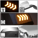 Arrow Sequential LED Signal Hood Mirror Chrome for Volvo VNL 300 400 860 (2018–2021)
