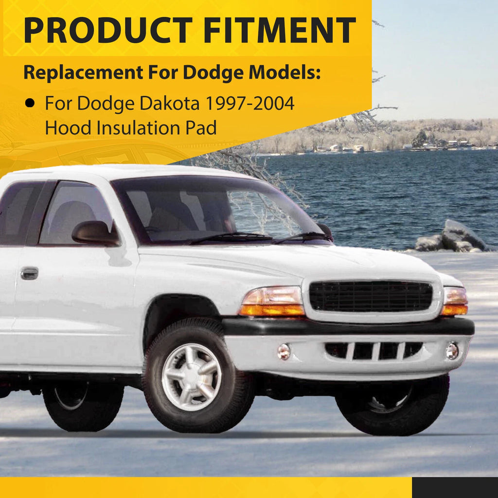 Hood Insulation Pad for Dodge Dakota (1997–2004) 1/2" with Clips