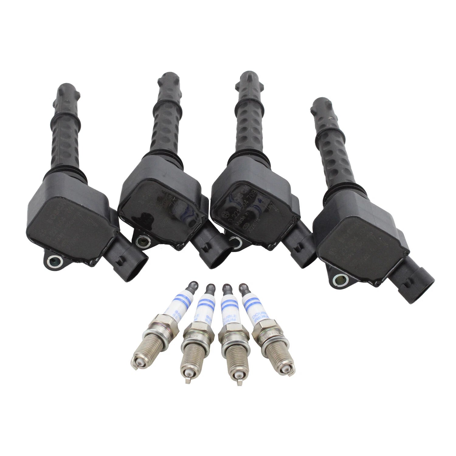 Set of 4 Ignition Coils & 4 Double Iridium Spark Plugs for Dart 500 (2013–2016)