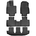Set of 3 Row Floor Mats for Toyota Highlander (2020–2025) TPE Rubber All Weather