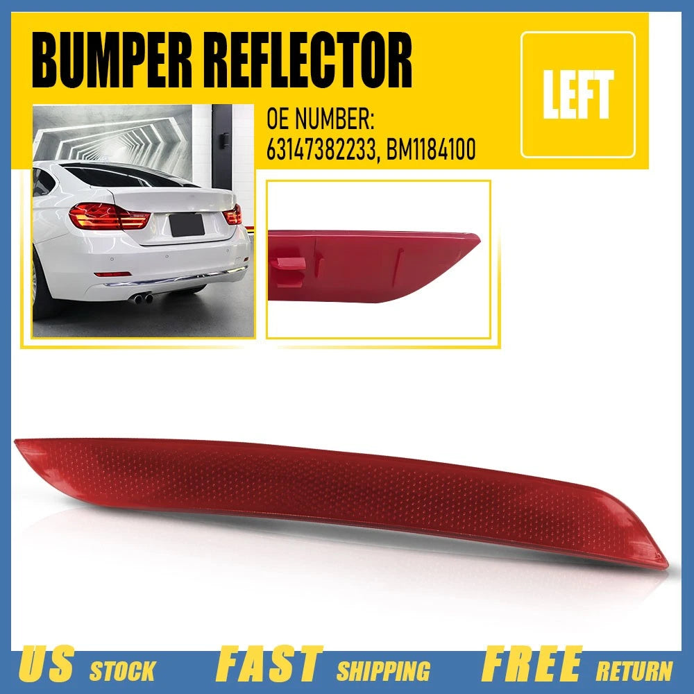 LH Rear Bumper Reflector Light for BMW 320i 335i 328i 428i 430i 435i 440i (2012–2019)