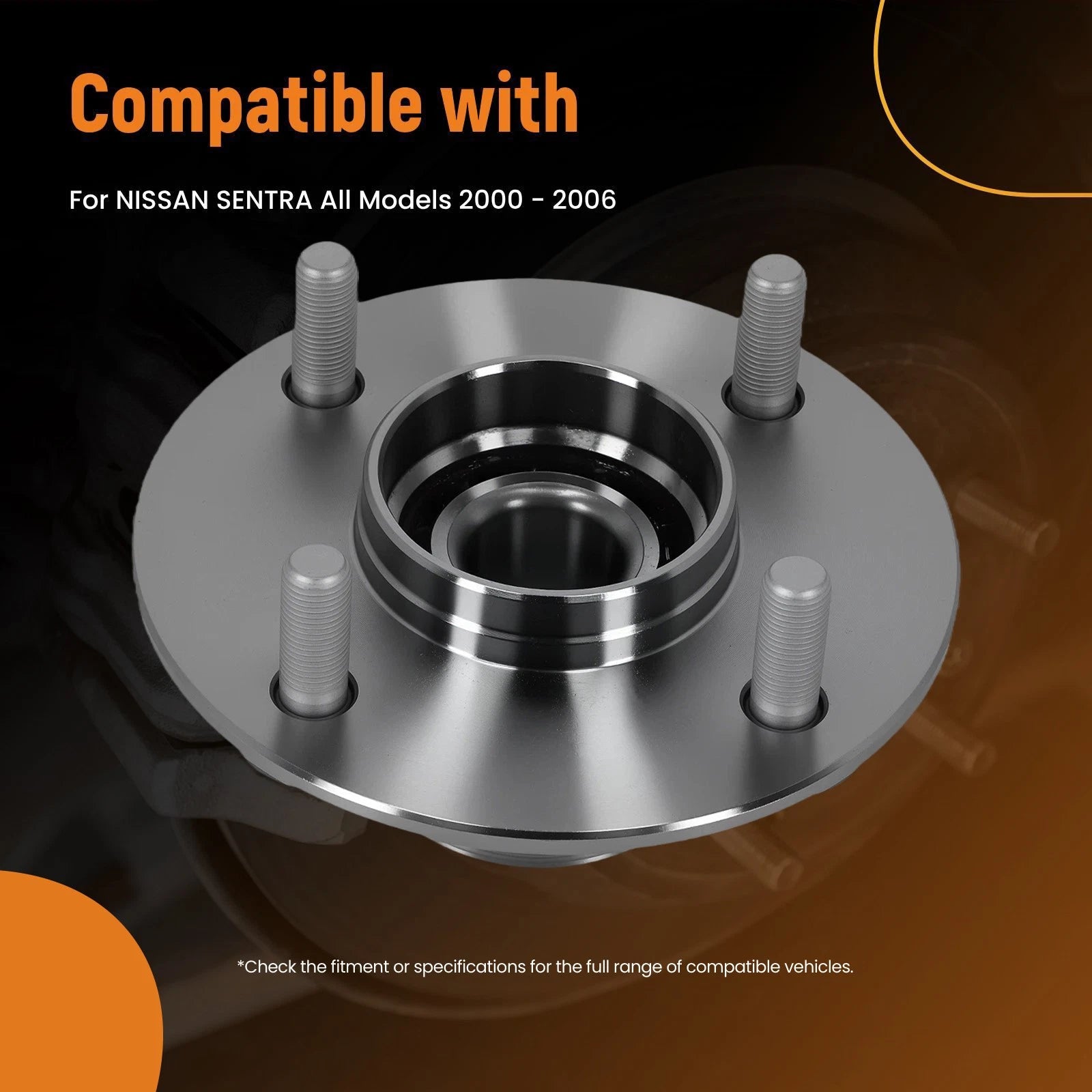Rear LH RH Wheel Hub Kit for Nissan Sentra (2000–2006) 432024M000 Non-ABS