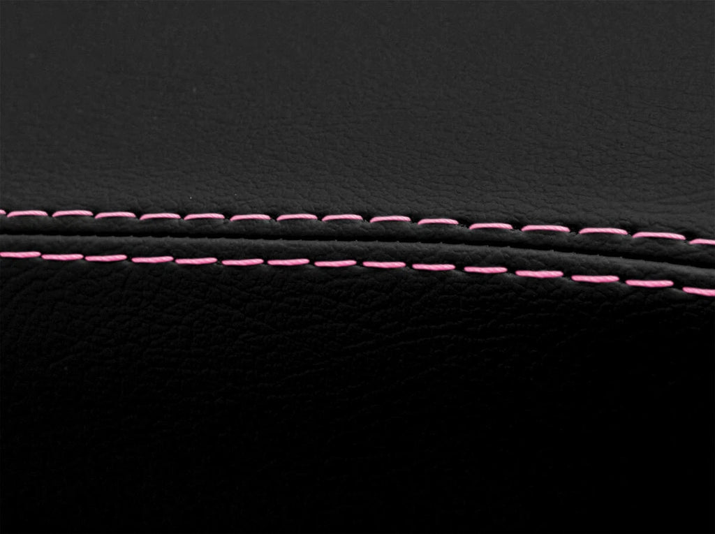 Leather Console Lid Armrest Cover for Hyundai Elantra (2007–2010) Pink Stitch