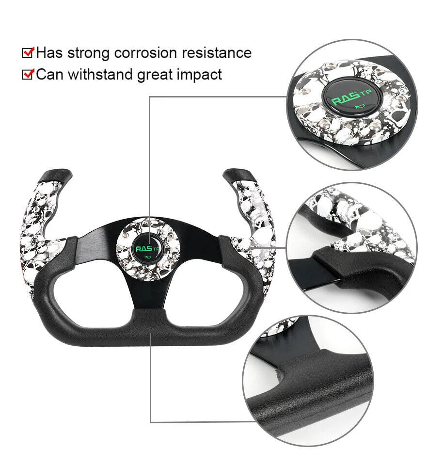 Universal U Shape Flat Drift Racing Steering Wheel with Horn Button
