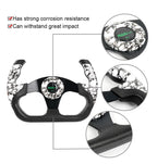 Universal U Shape Flat Drift Racing Steering Wheel with Horn Button