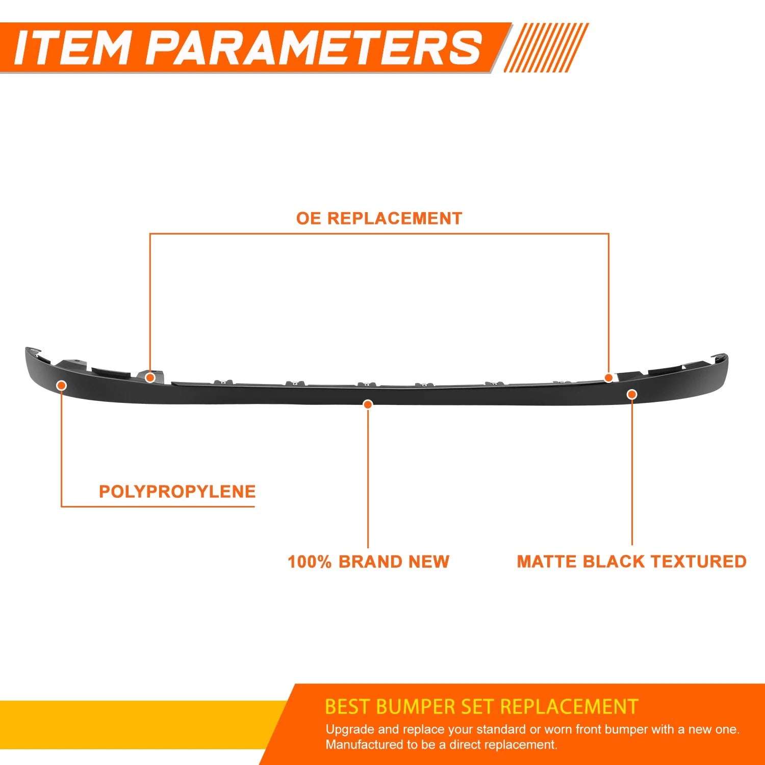 Front Bumper Valance Lower Air Deflector for Chevy Silverado 2500 3500 HD (2011–2014)