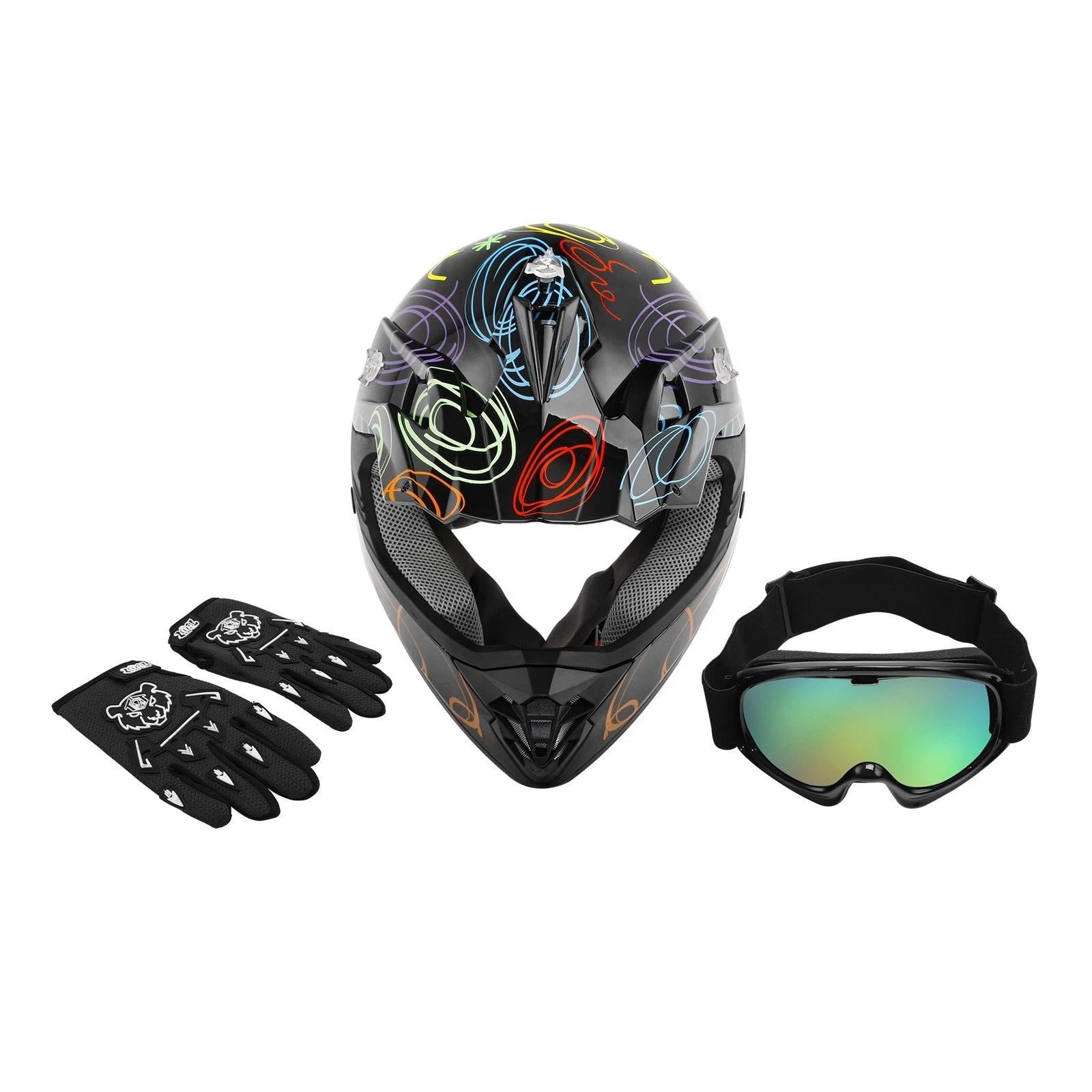 Youth ATV Helmet for Kids Motocross Dirt Bike Off Road (S/M/L/XL) DOT