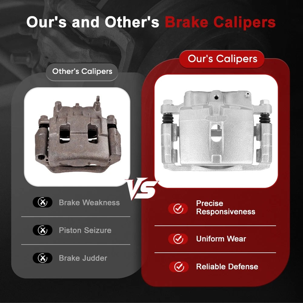Set of 2 Silver Brake Calipers for Cadillac Escalade (2002-2006)