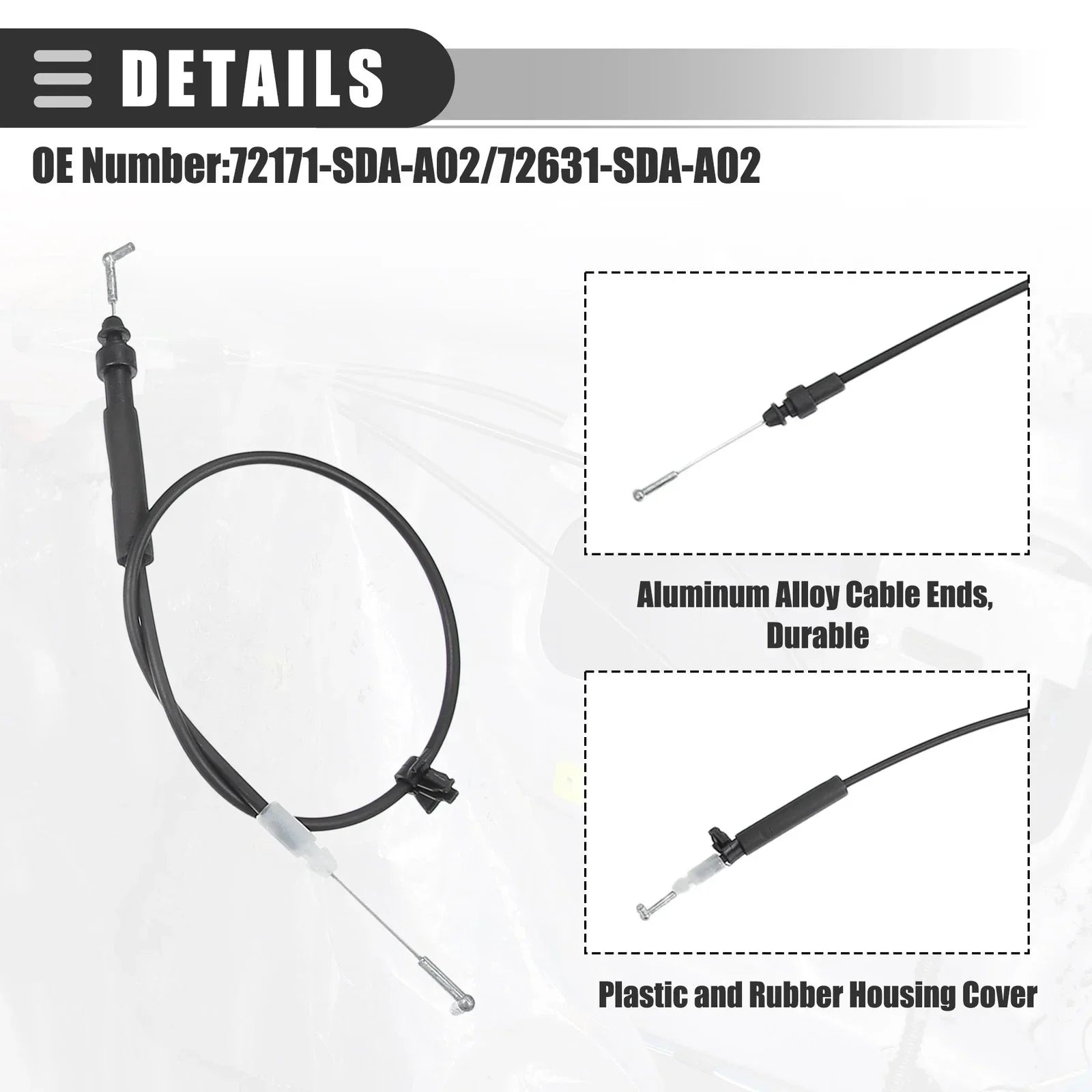 4pcs Front Inside Door Lock Cables for Honda Accord (2003-2007)