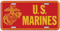 U.S. Marines Globe and Anchor License Plate Tag for Vehicles (USMC)