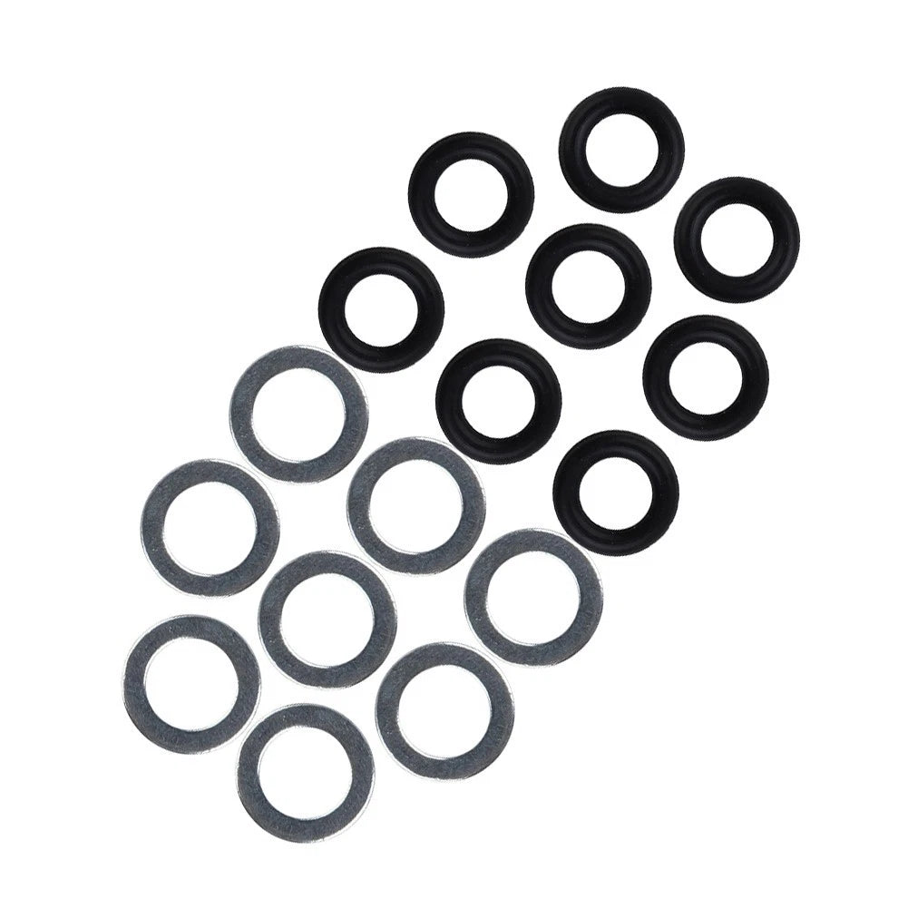 O-ring Washer Set of 8 for Automotive Applications (Nitrile Rubber, Stainless Steel)