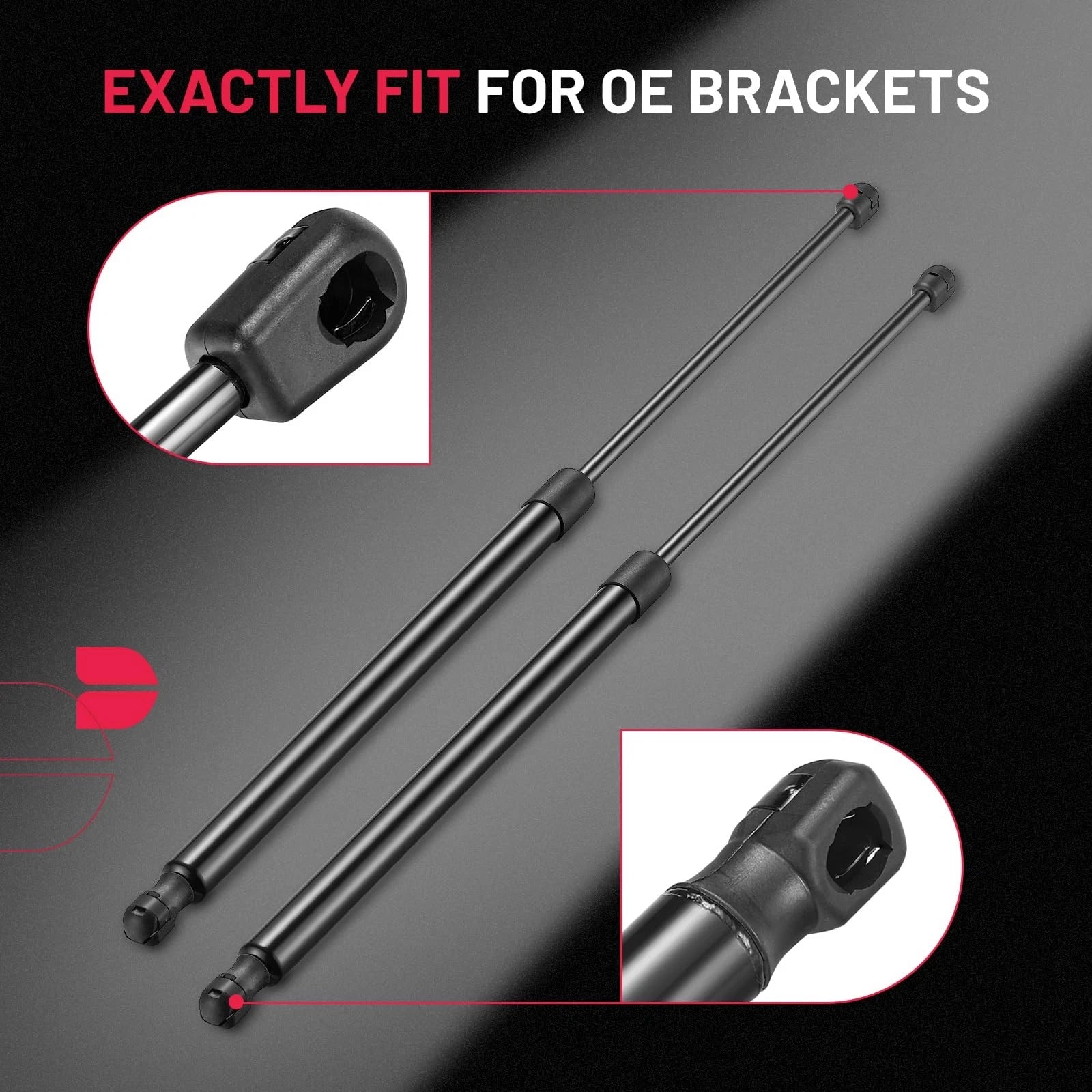 27" 40lb Gas Struts for Rear Camper Window for Truck (2014–2022)