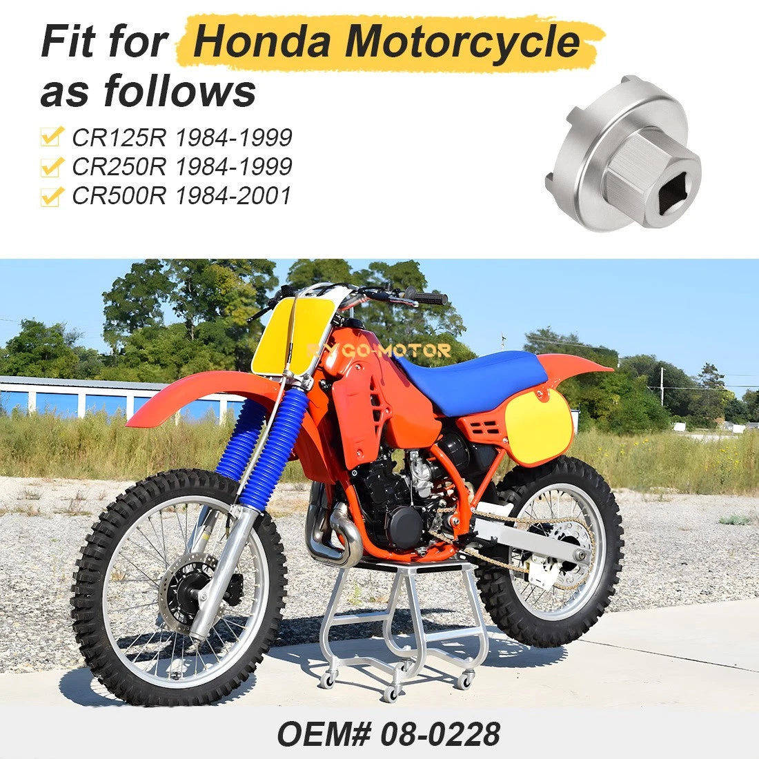 Rear Wheel Bearing Seal Retainer Tool 44mm for Honda CR125R CR250R CR500R (1984–2001)