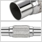 10" Double Braid Stainless Steel Flex Pipe for Custom Exhaust (2.25" OD)