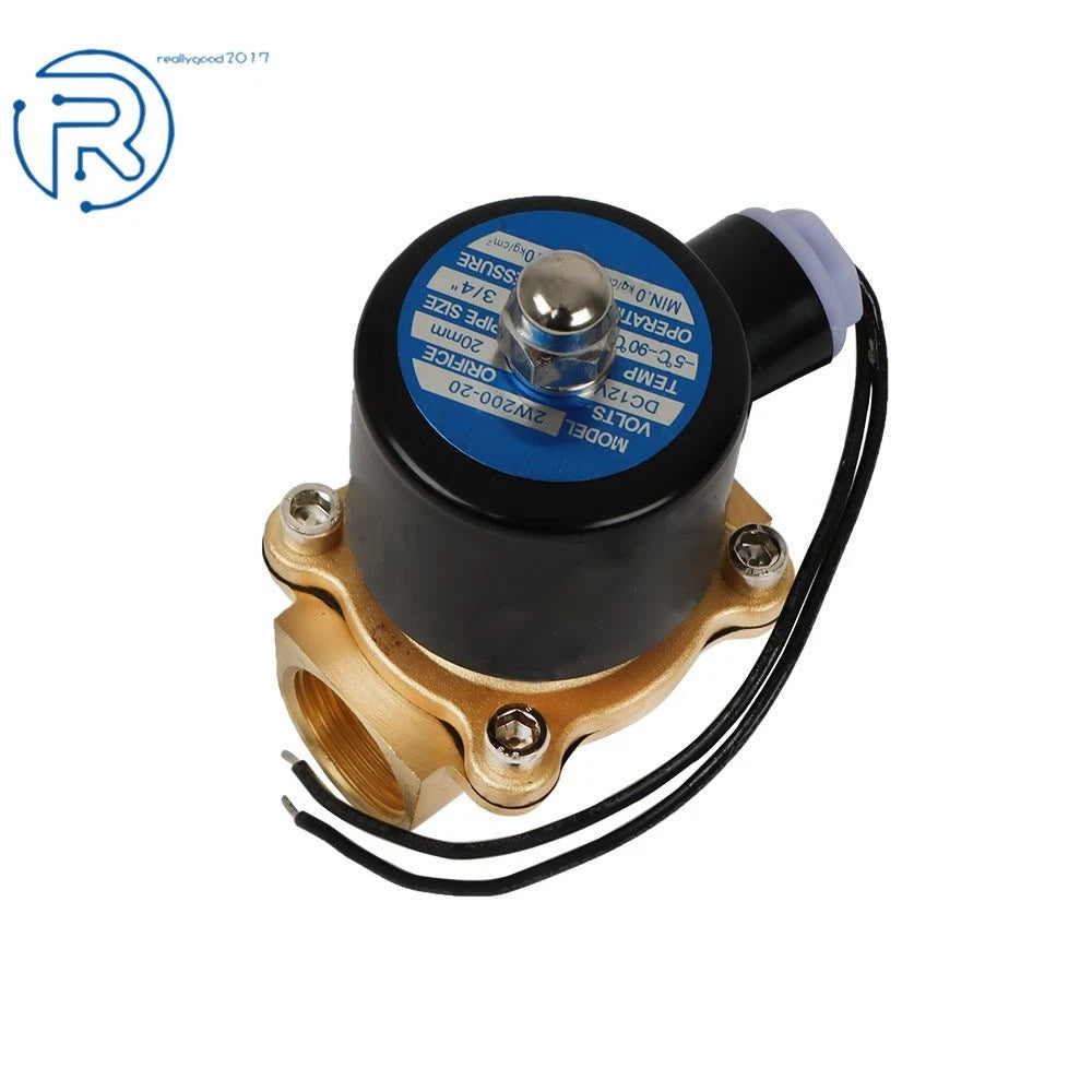 12V 3/4" DC Normally Closed Electric Solenoid Valve for Various Applications