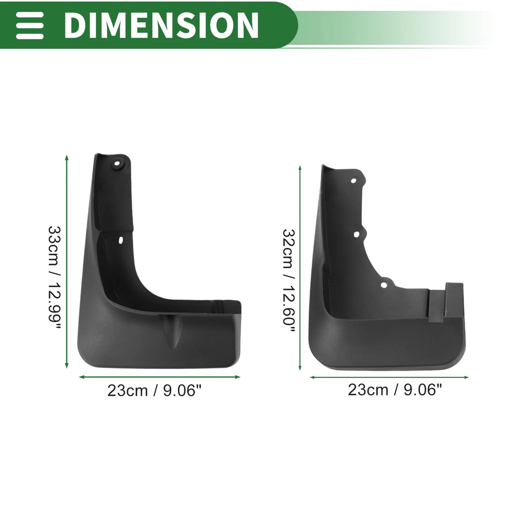 Set of 4 Mud Flaps Splash Guards for Mitsubishi Outlander (2015–2020)