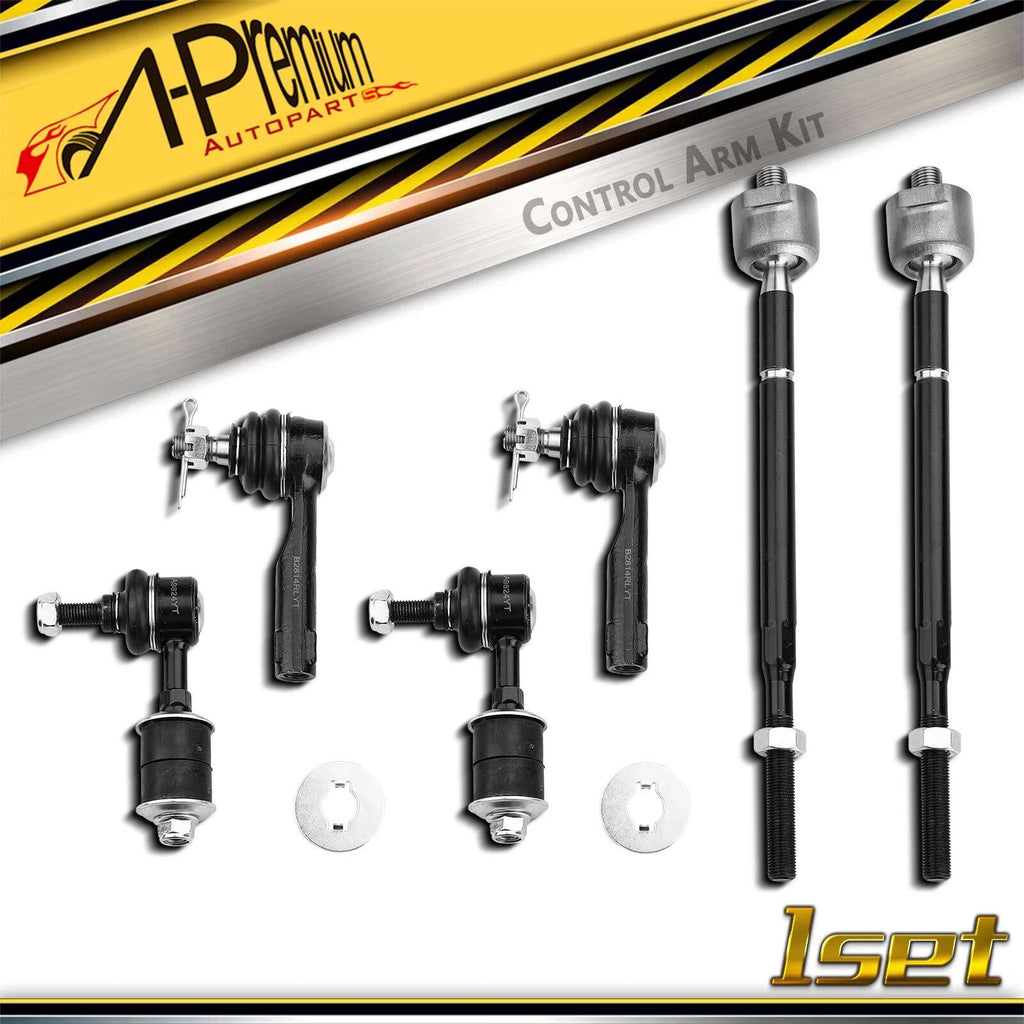 Set of 6 Front Sway Bar Links & Tie Rod Ends for Nissan Altima (1998–2001)