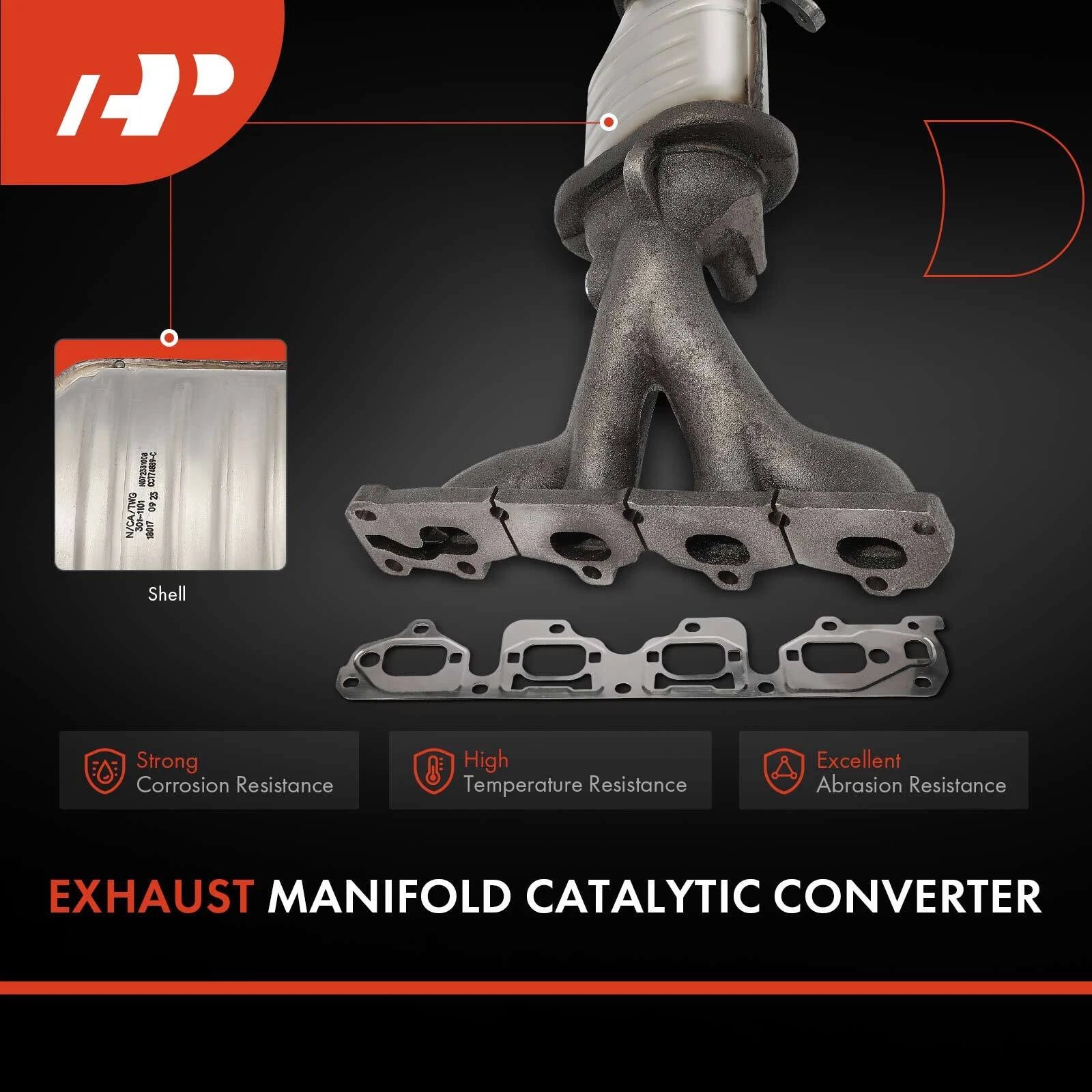 Exhaust Manifold Catalytic Converter for Pontiac G6, Chevy Malibu, Saturn Aura (2005–2010)