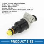 Fuel Injector No.F87Z-9F593-DB for Ford Ranger (1998–2001) 2.5L Black