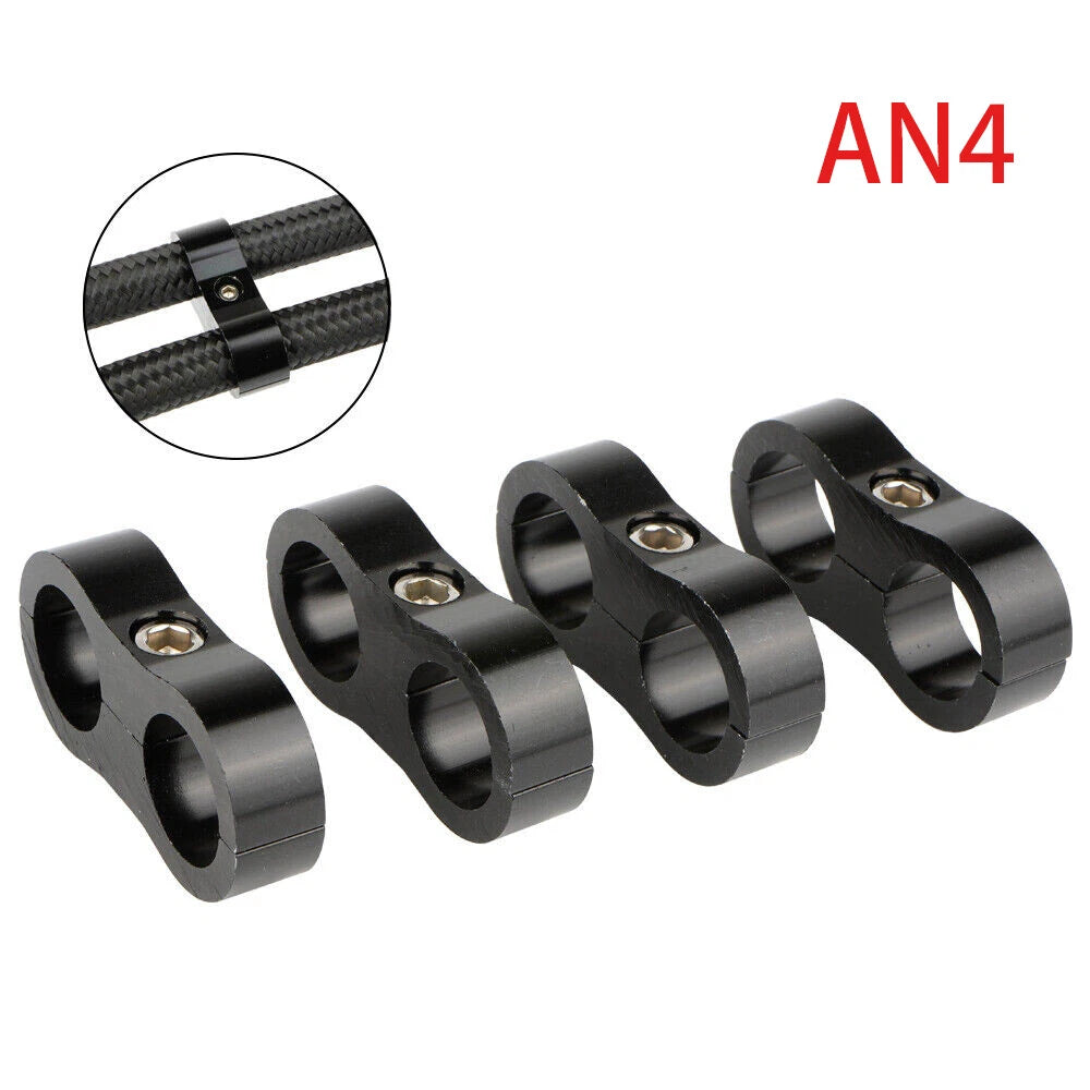 10PCS Hose Separator Clamp for Braided Oil/Fuel Hose Line