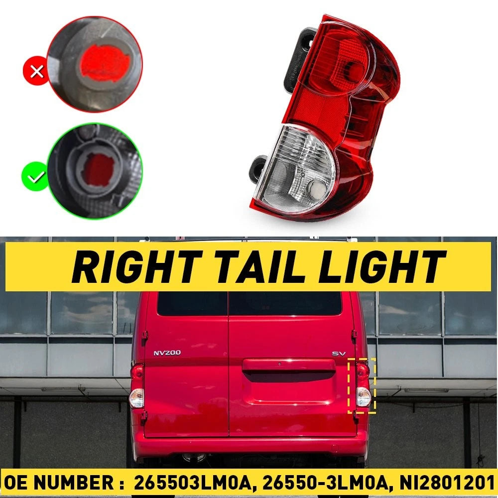 Tail Light for Nissan NV200 (2013–2017) & Chevrolet City Express RH H