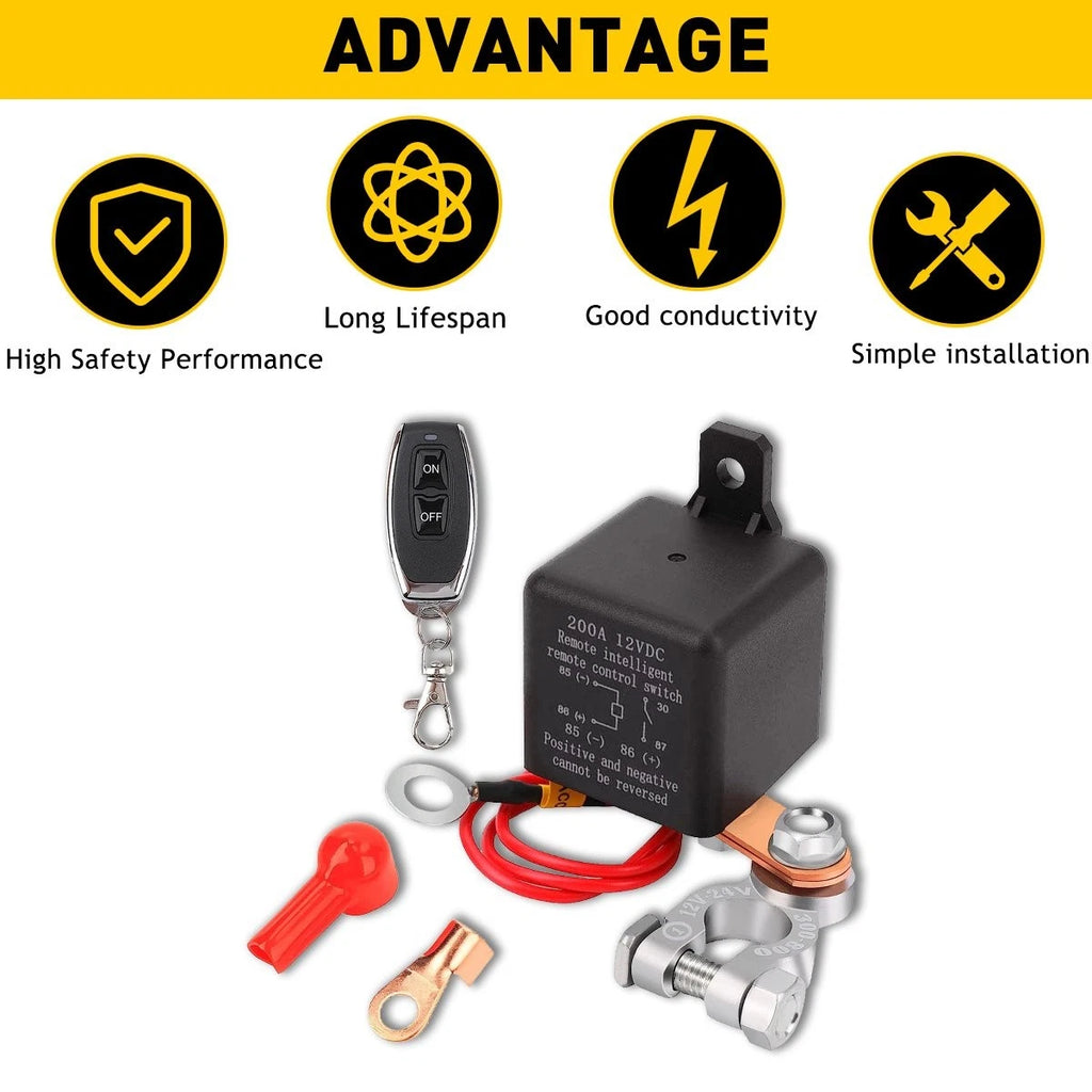 Battery Power Disconnect Switch for Car (Remote Control)
