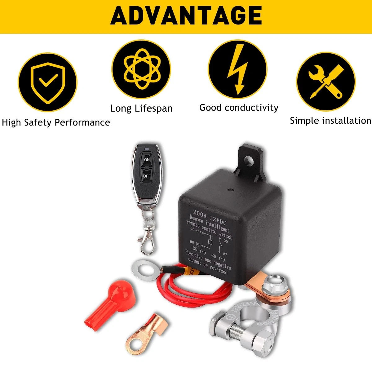 Battery Power Disconnect Switch for Car (Remote Control)