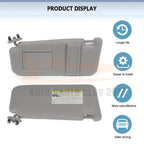 Left Driver Side Sun Visor for Toyota Camry (2007-2011) Gray