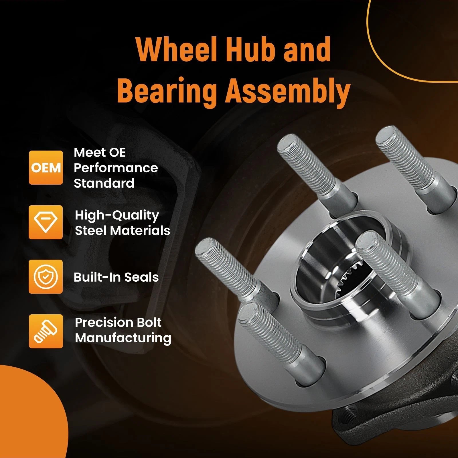Rear Wheel Bearing Hub for Toyota Matrix AWD (2003–2006)