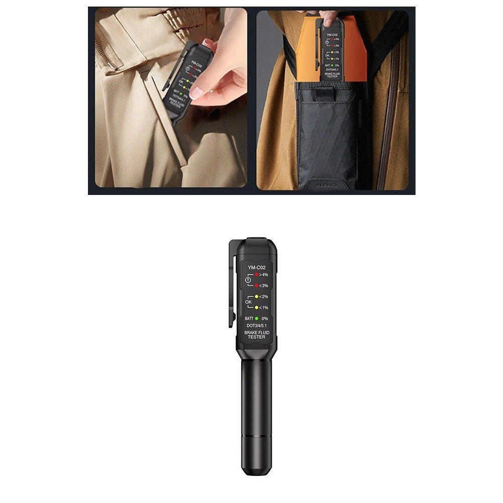 Brake Oil Tester with 5 LED Indicators for Accurate Moisture Detection
