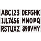 Black Alpha-Numeric Registration Stickers Decals for Boat