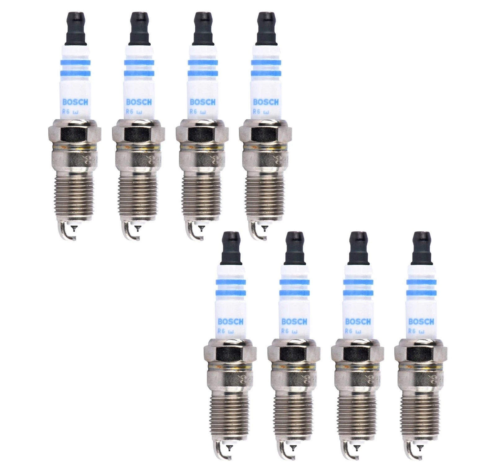 Set of 8 Bosch 9601 Double Iridium Spark Plugs for Cadillac Chevy GMC Pontiac (V8)