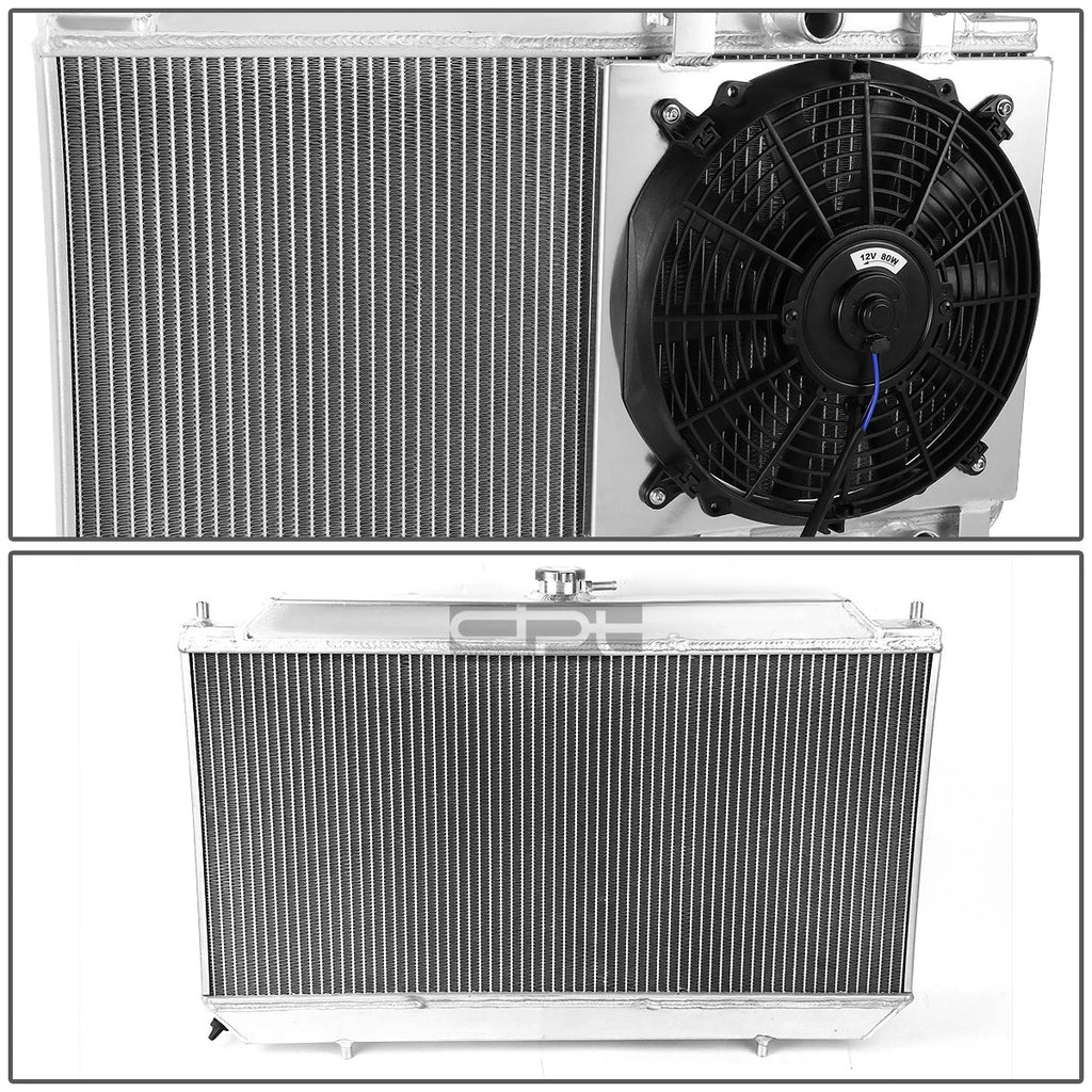 Aluminum 2-Row Radiator with Cooling Pull Fan Shroud for Acura Integra (1990–1993)